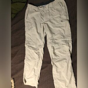Men’s Columbia 38/30 pants also turn into shorts  worn one time